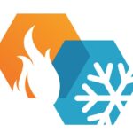 abstract heating and cooling hvac logo design vector 26746069