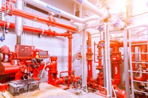 Diesel Generator For Fire Control System Red Piping And Valve.jpg